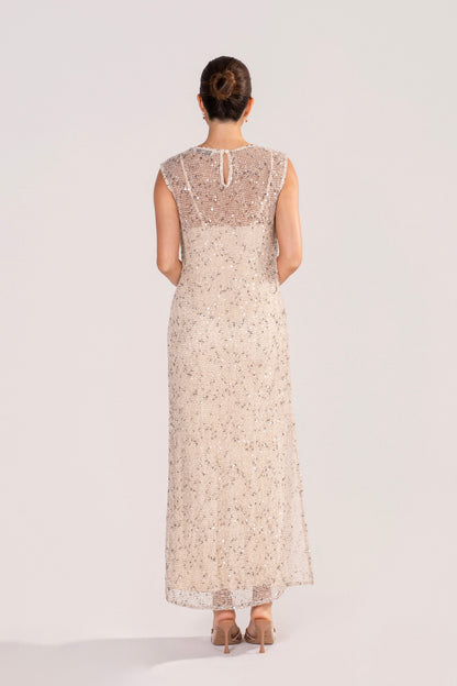 Athena Sequin Mesh Maxi Dress