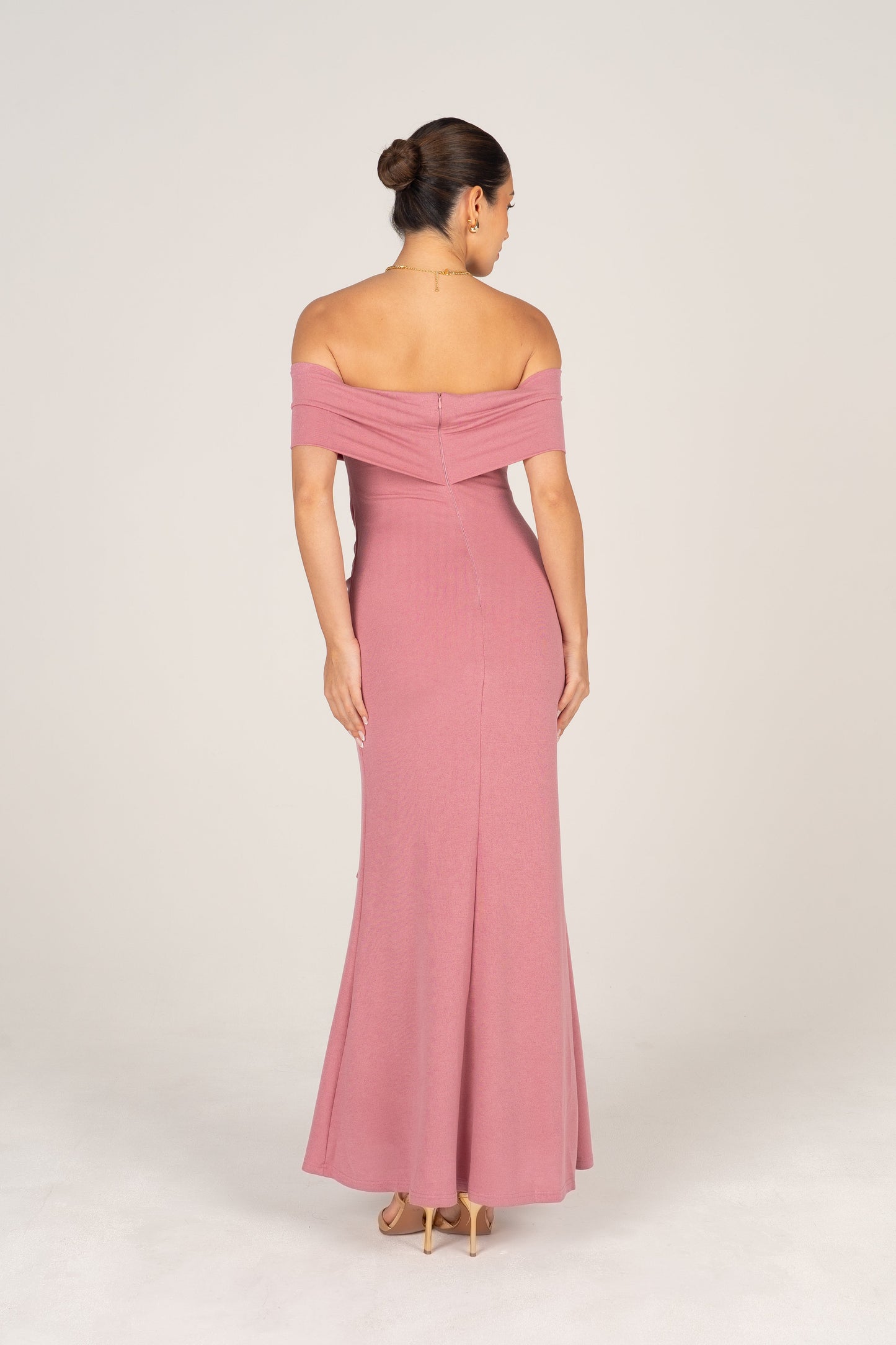 Bronwyn Off-Shoulder Maxi Dress with Drape Waist
