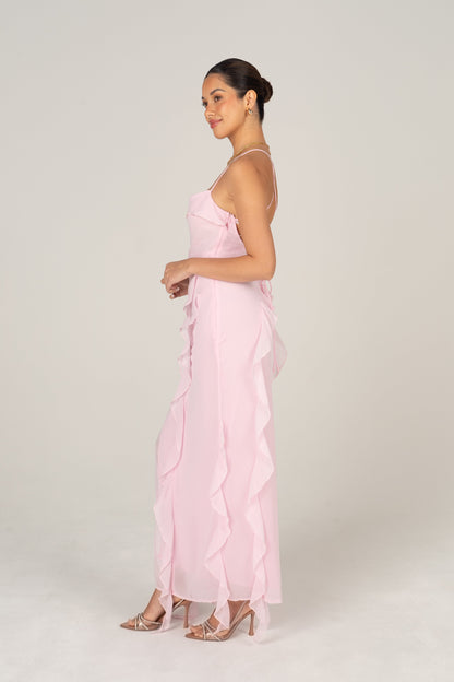 Charlene Criss Cross Back Maxi Dress