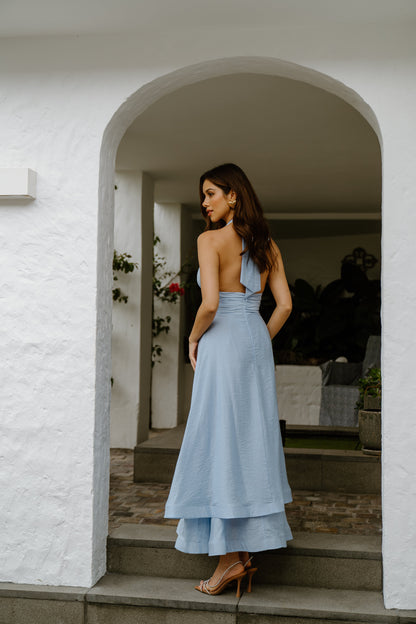 Elodie Halter Neck Maxi Dress