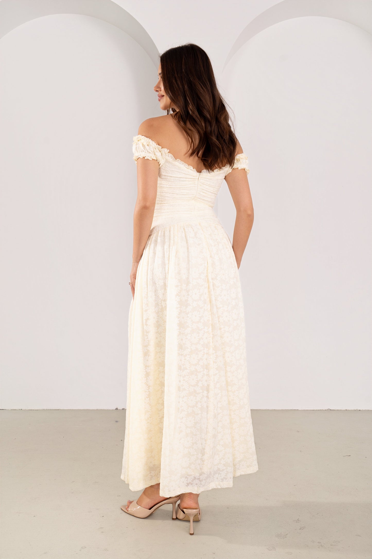 Xanthe Yellow Floral Midi Dress